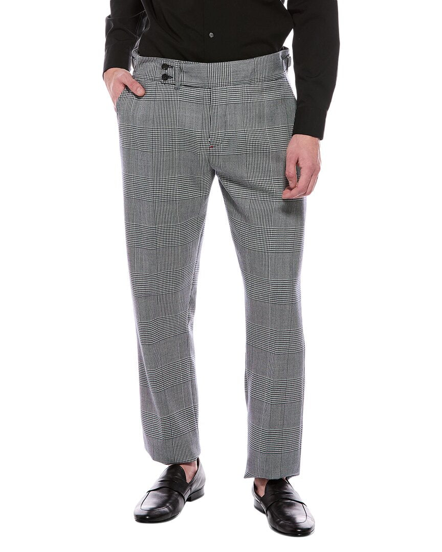 Isaia Isaia Houndstooth Wool Trouser