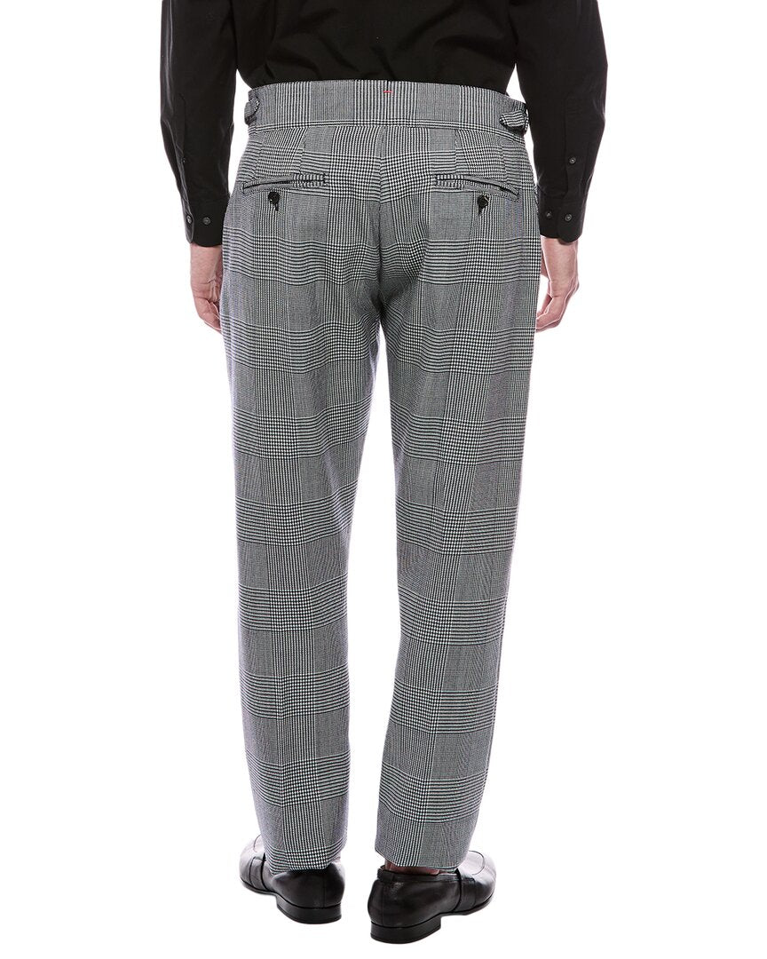 Isaia Isaia Houndstooth Wool Trouser