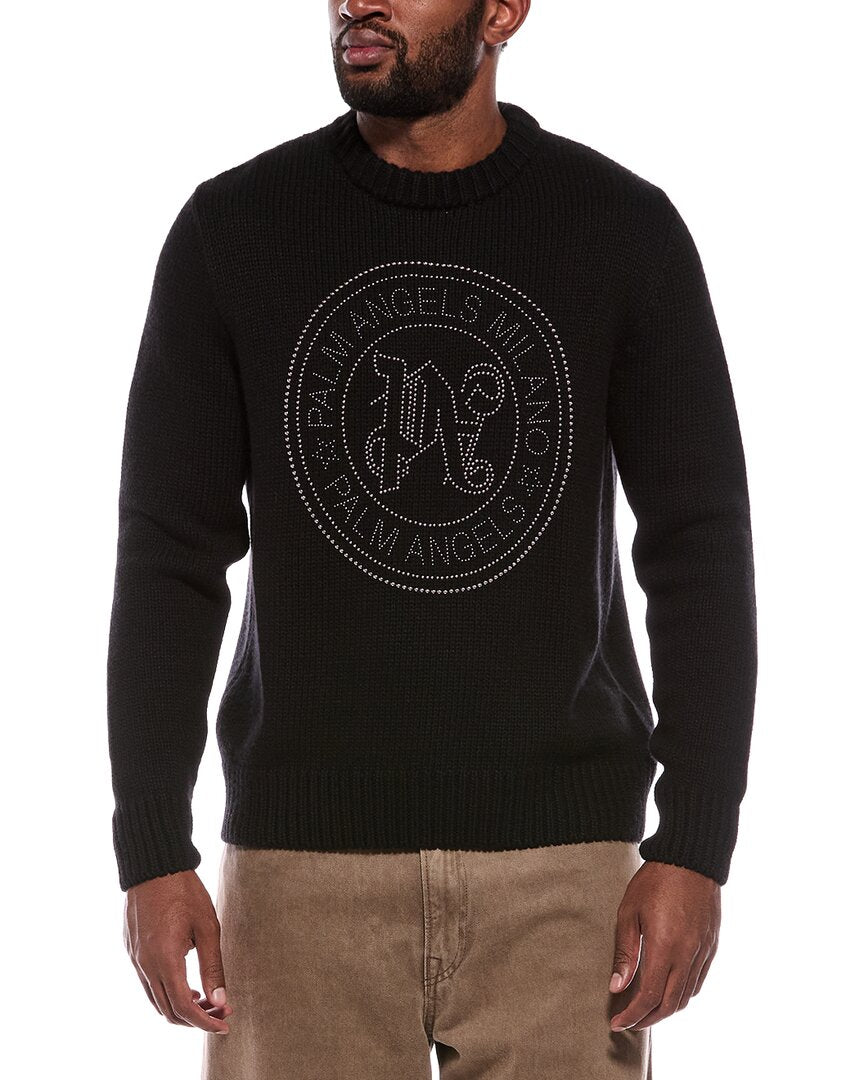 Palm Angels Palm Angels Wool & Cashmere-Blend Crewneck Sweater