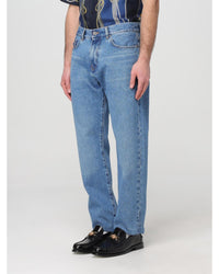 Versace Straight Leg Jeans Classic Fit Men Blue
