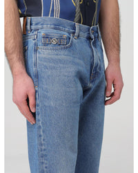 Versace Straight Leg Jeans Classic Fit Men Blue