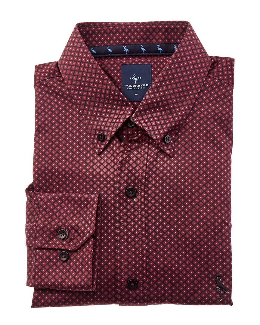 Tailorbyrd Diamond Printed Performance Dress Shirt