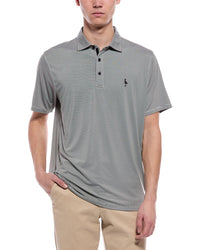TailorByrd Tailorbyrd Mini Stripe Performance Polo Shirt