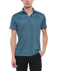 TailorByrd Tailorbyrd Square Geo Performance Polo Shirt
