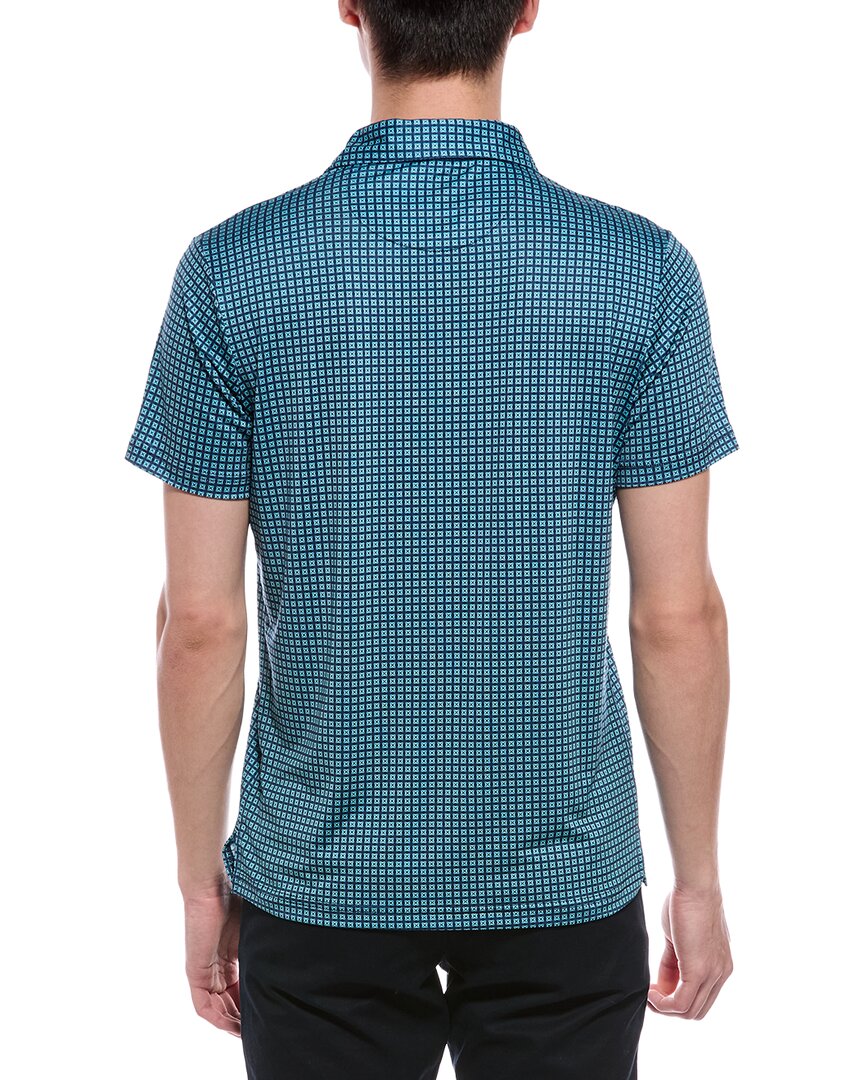 TailorByrd Tailorbyrd Square Geo Performance Polo Shirt