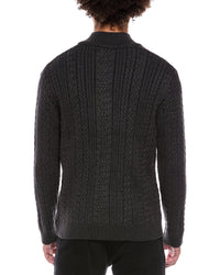 Jason Wu 1/4-Zip Cable Knit Mock Neck Sweater