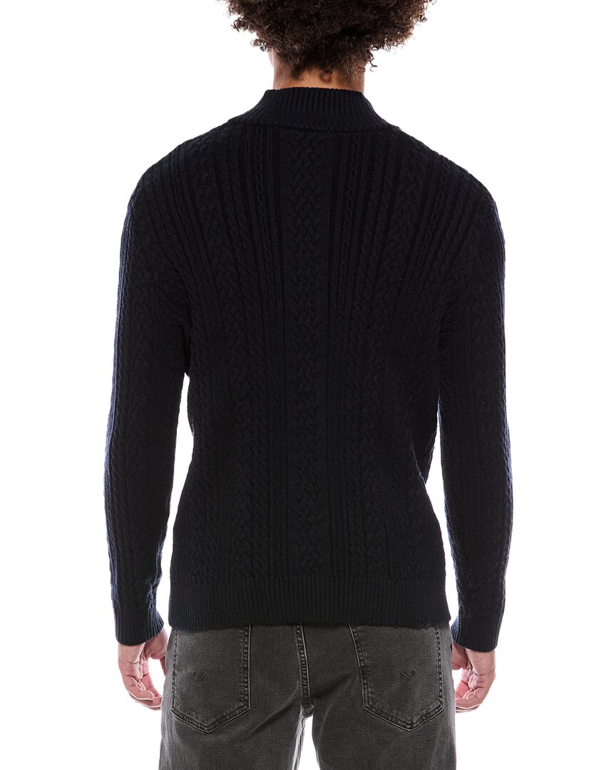 Jason Wu 1/4-Zip Cable Knit Mock Neck Sweater