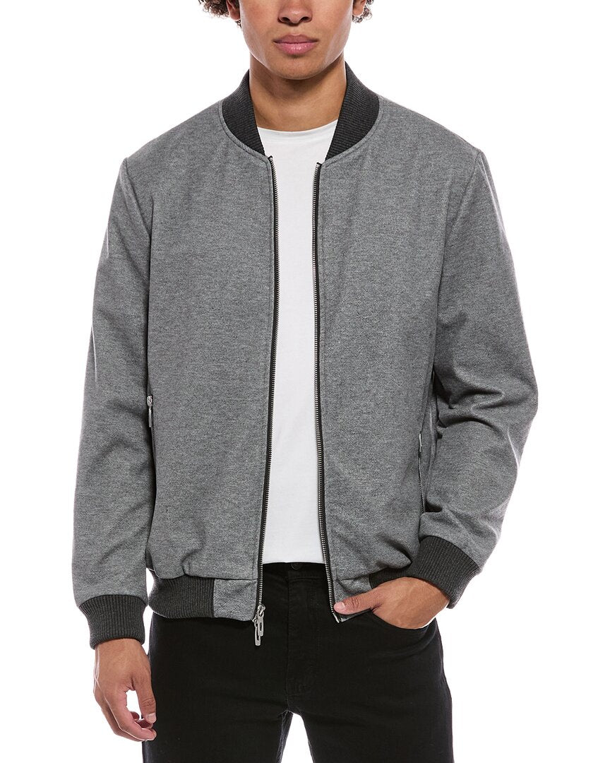Elie Tahari Quilted Slim Fit Bomber Jacket