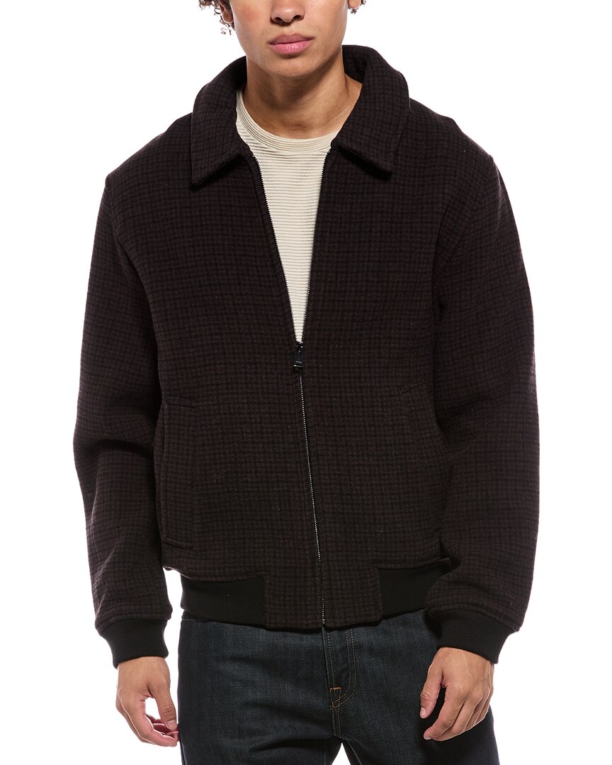 Neiman Marcus Wool-Blend Bomber Jacket