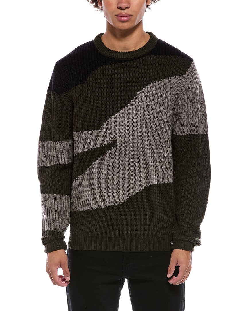 Weatherproof Vintage Chunky Abstract Colorblock Crewneck Sweater