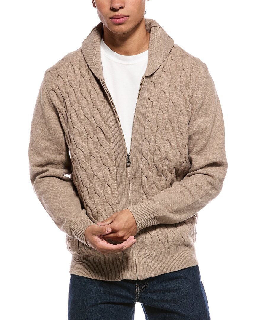 WEATHERPROOF VINTAGE Weatherproof Vintage Shawl Collar Cable Cardigan