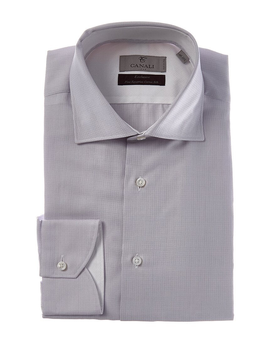 Canali Canali Silk-Blend Dress Shirt