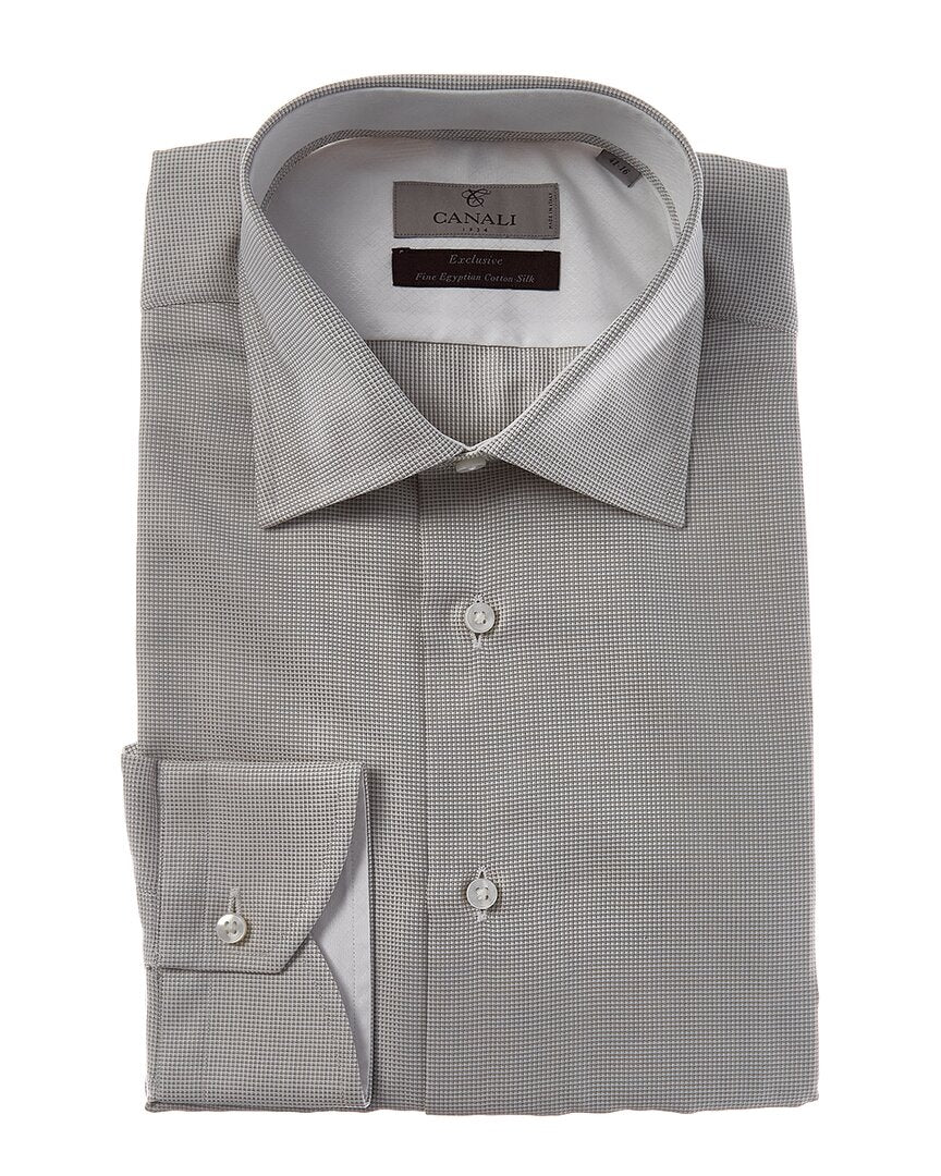 Canali Canali Silk-Blend Dress Shirt