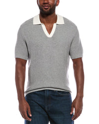 ATM Anthony Thomas Melillo Atm Anthony Thomas Melillo Colorblocked Cashmere-Blend Polo Sweater