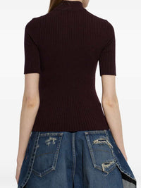 Courreges Women Short-Sleeved Ribbed Sweater