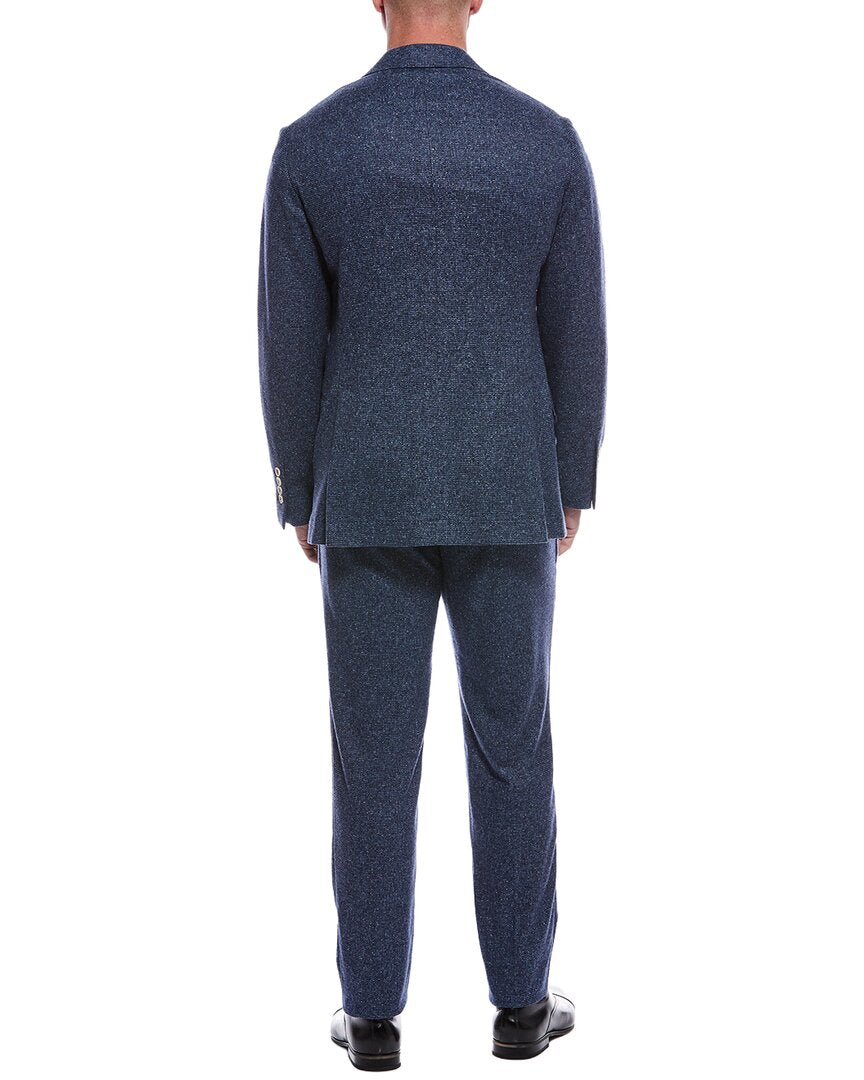 Brunello Cucinelli 2Pc Silk & Wool-Blend Suit With Pleated Pant
