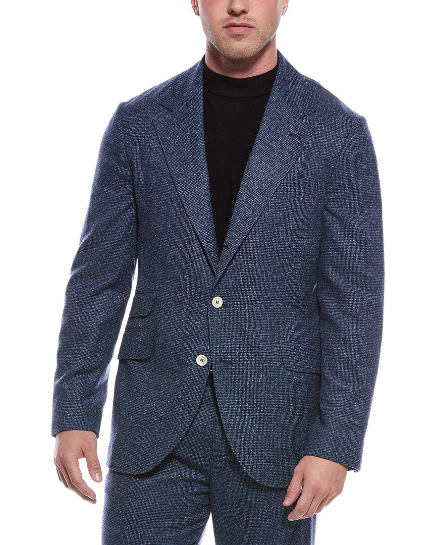 Brunello Cucinelli 2Pc Silk & Wool-Blend Suit With Pleated Pant