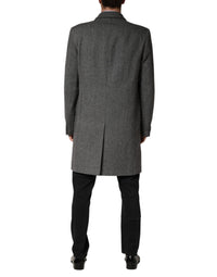 Dolce & Gabbana Gray Single Breasted Men Trench Coat Men's Jacket