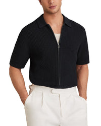 Reiss Reiss Comet Zip Through Text Sweater
