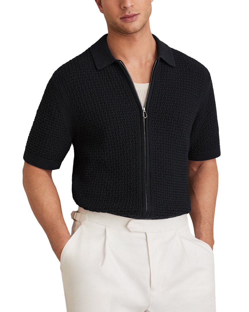 Reiss Reiss Comet Zip Through Text Sweater