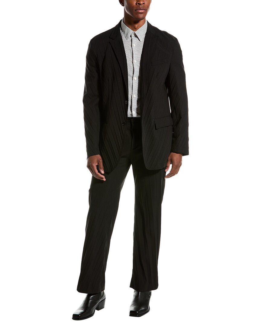 Valentino Mens  2Pc Wool-Blend Suit, 46, Black