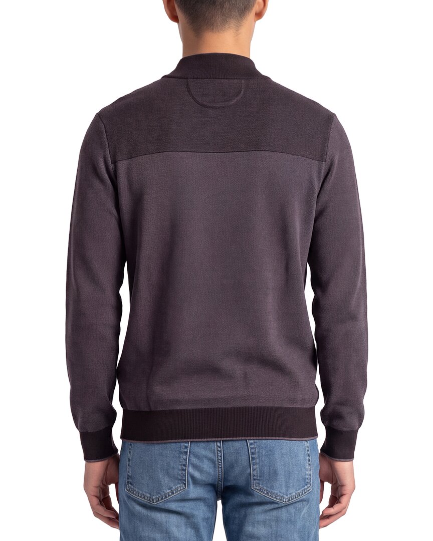 Raffi Birdseye 1/4-Zip Mock Neck Sweater