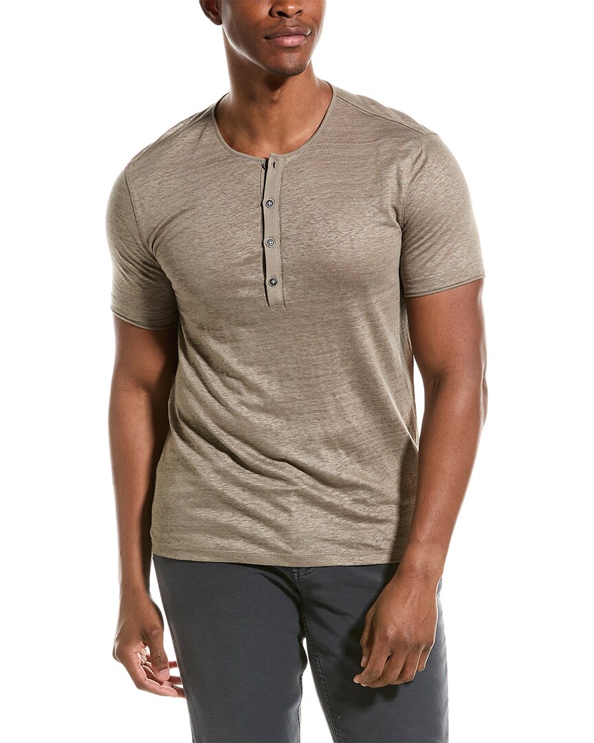 John Varvatos Bleecker Regular Fit Linen Henley