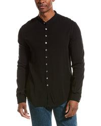 John Varvatos John Varvatos Multi Button Band Collar Shirt