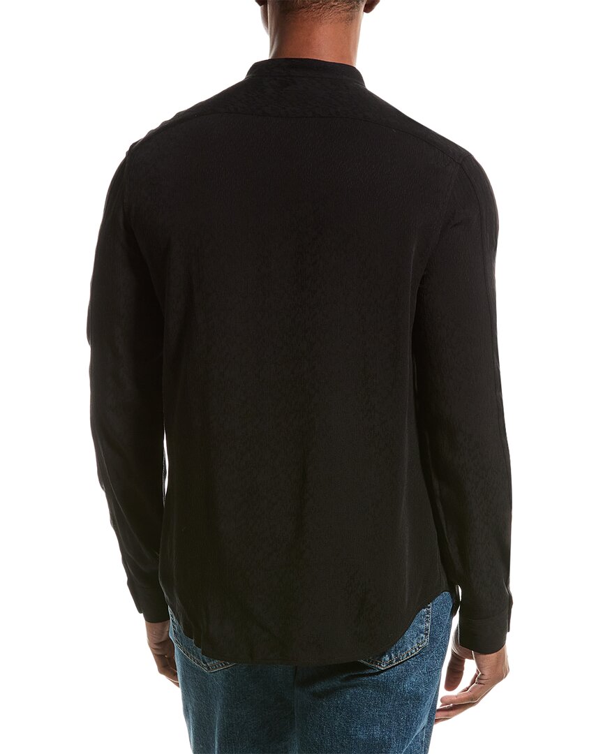 John Varvatos John Varvatos Multi Button Band Collar Shirt