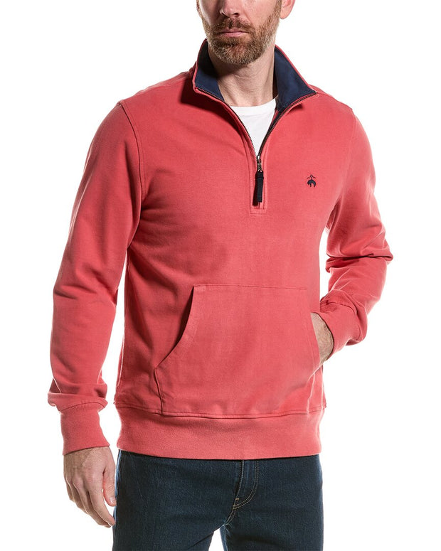 Brooks Brothers Sueded Jersey 1/2-Zip Pullover