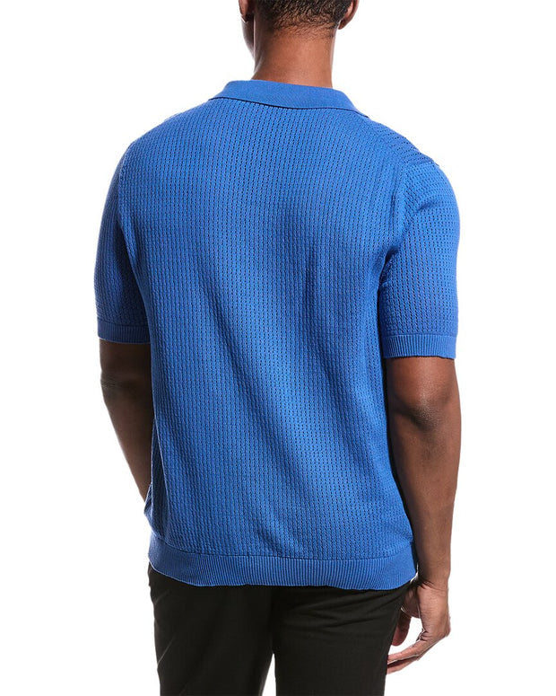 Truth Open Knit Polo Sweater