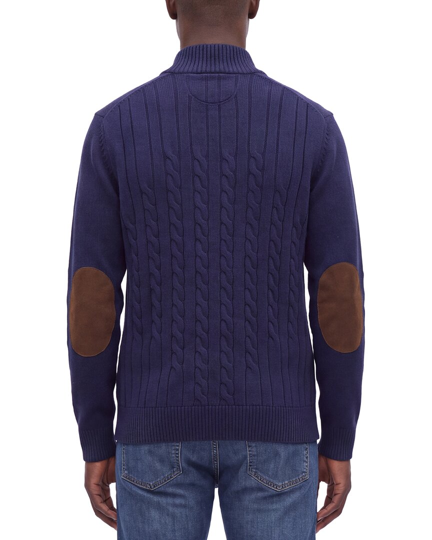 Raffi Cable 1/4-Zip Wool & Cashmere-Blend Mock Neck Sweater