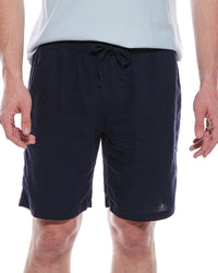 Tahari Woven Drawstring Linen-Blend Short
