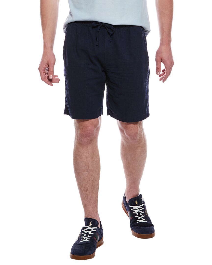 Tahari Woven Drawstring Linen-Blend Short