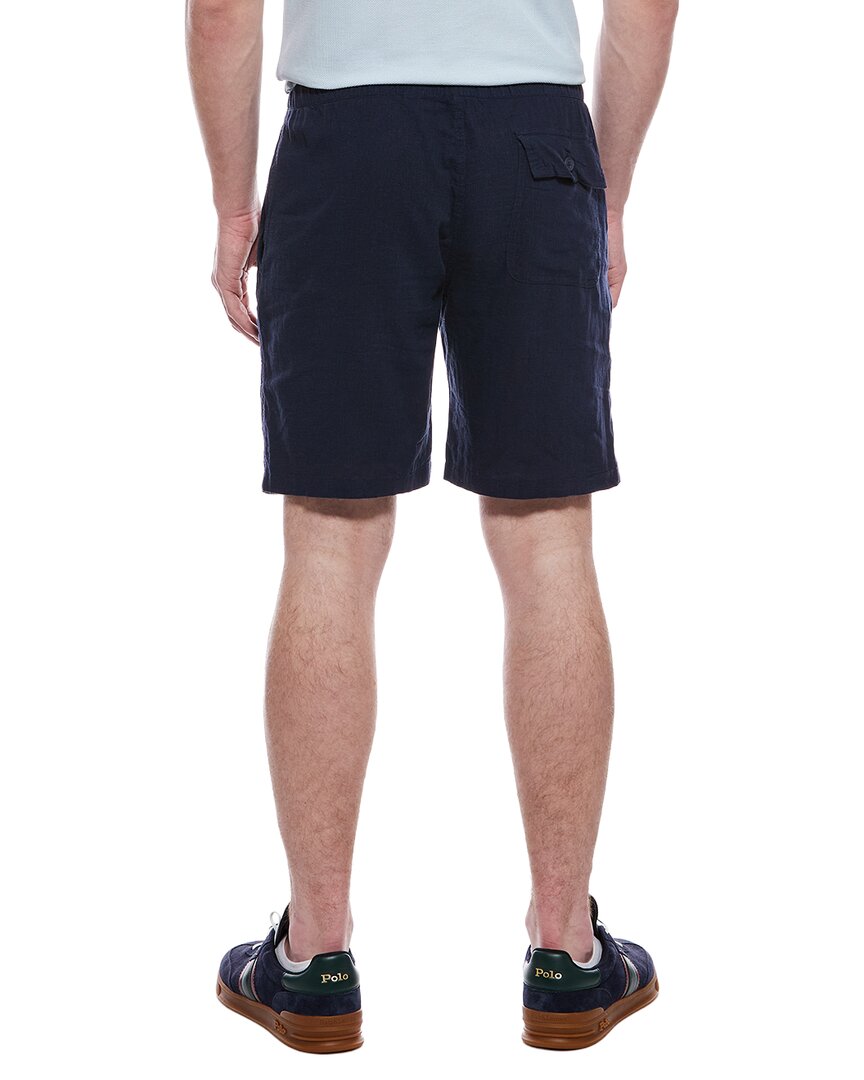 Tahari Woven Drawstring Linen-Blend Short