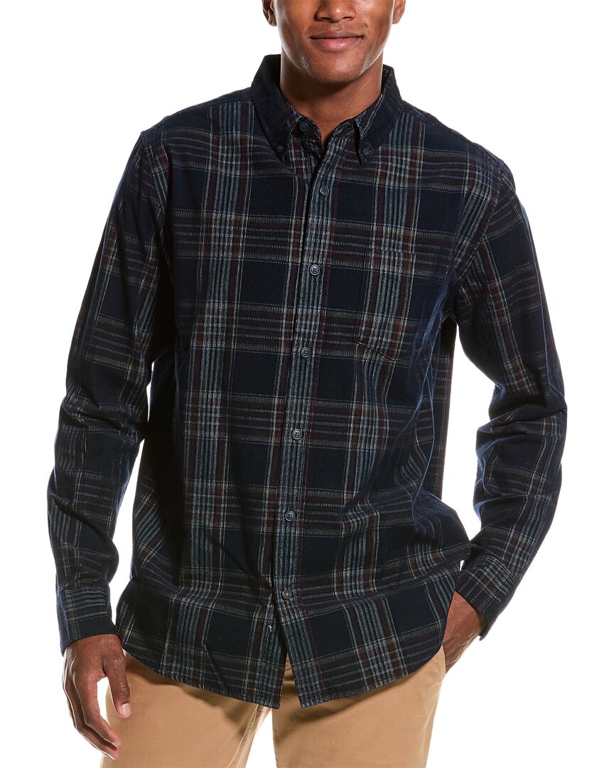 Weatherproof Vintage Plaid Corduroy Shirt Regular S Blue