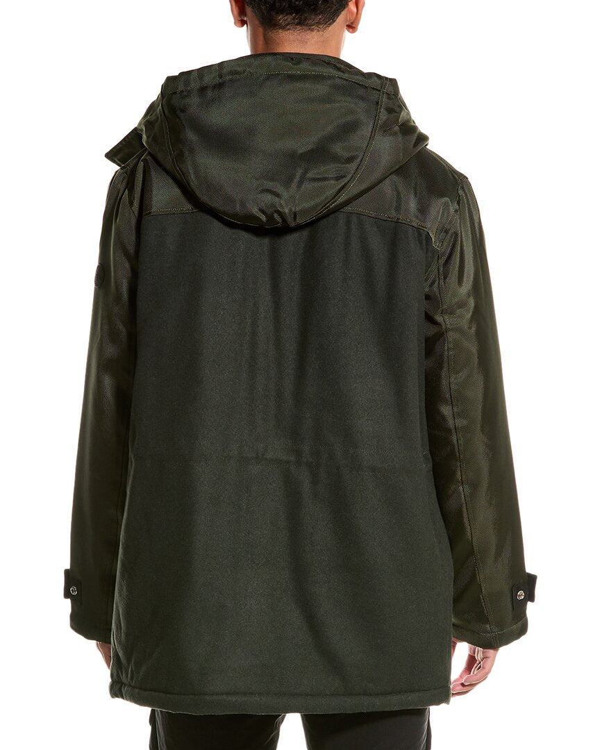 Armani Exchange Caban Wool-Blend Coat