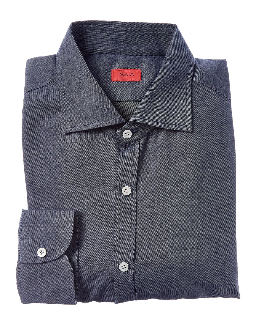 Isaia Isaia Mix Silk-Blend Sport Shirt