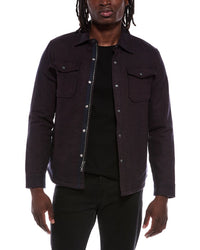 John Varvatos Jameson Herringbone Snap Jacket