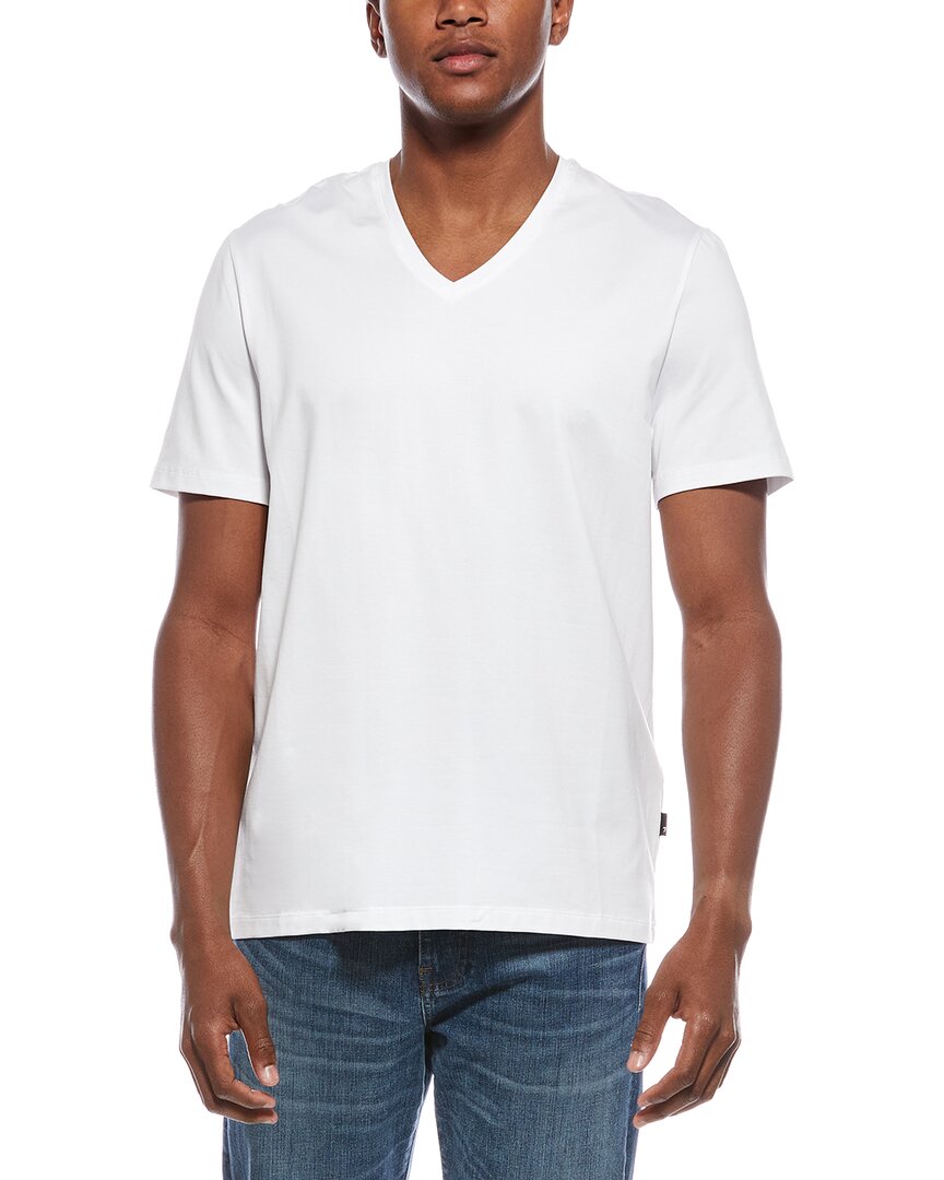 7 For All Mankind V-Neck Luxe Performance T-Shirt White