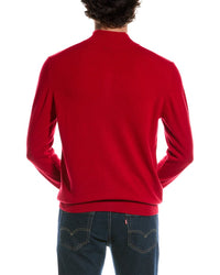 Forte Cashmere Mock Neck Cashmere 1/4-Zip Sweater
