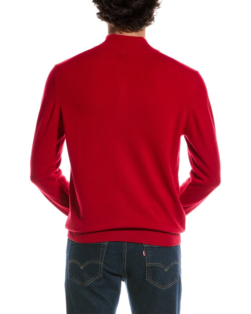 Forte Cashmere Mock Neck Cashmere 1/4-Zip Sweater