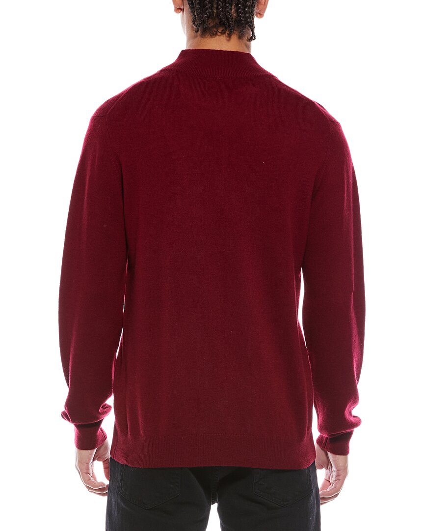 Brodie Cashmere Brodie Cashmere Classic Wool & Cashmere-Blend 1/4-Zip Mock Sweater