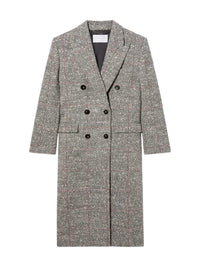 Stella Mccartney Women Double-Breasted Coat In Speckled Wool