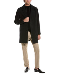 Cole Haan Signature Wool-Blend Car Coat Black
