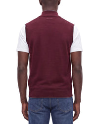 Raffi Merino Wool 1/4-Zip Mock Vest