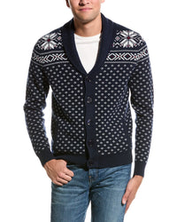 Kier + J Wool & Cashmere-Blend Cardigan Blue