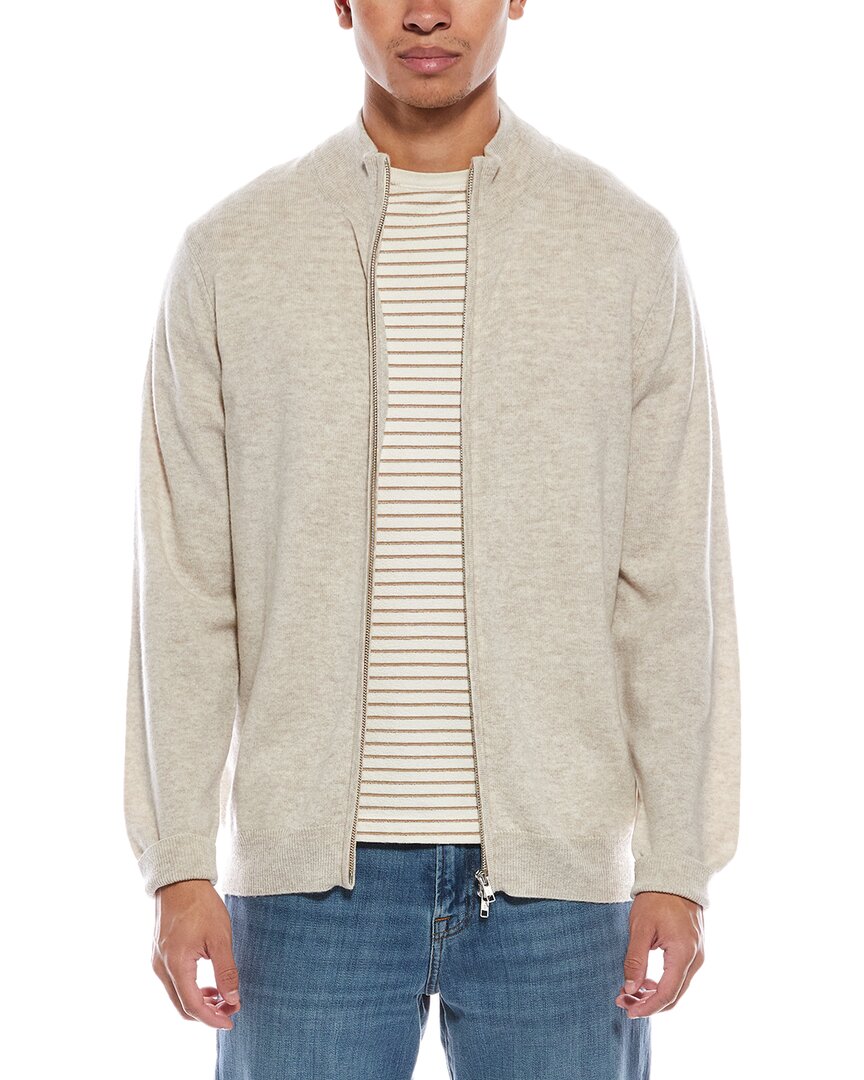 Brodie Cashmere Zip Up Wool & Cashmere-Blend Funnel Neck Cardigan – Bluefly