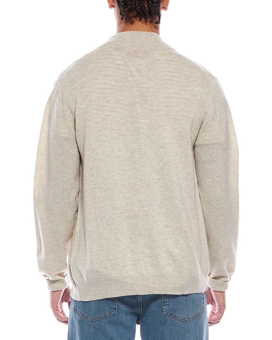 Brodie Cashmere Zip Up Wool & Cashmere-Blend Funnel Neck Cardigan