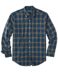 J.Mclaughlin Mens Collis Woven Shirt, Xl, Blue